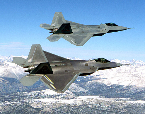 F-22 formation